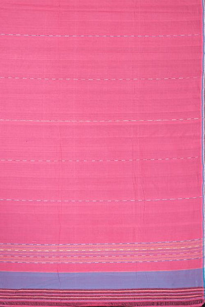 Chitrika Hank Art Plain Cotton Handloom Saree Peach