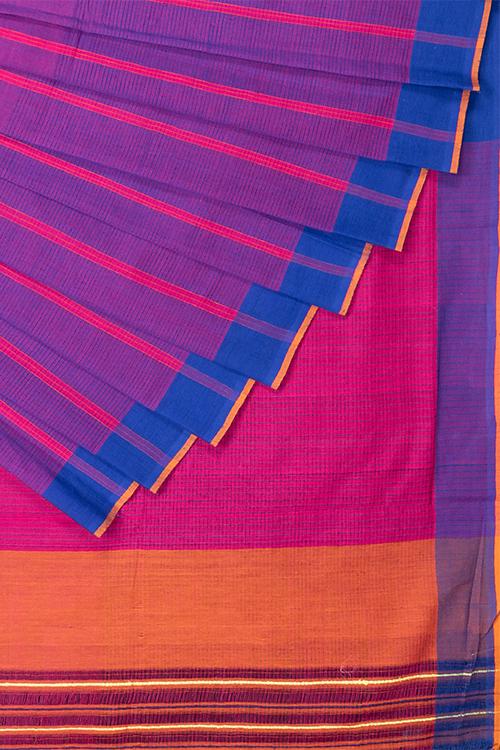 Chitrika Half Missing Plain Cotton Handloom Saree Purple