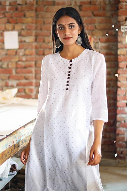 Kedar : Handblock Printed Chanderi Silk Kurti