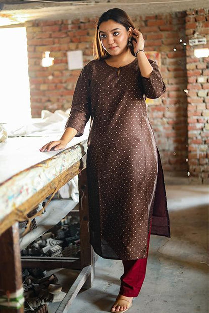 Madhuwanti : Handblock Printed Chanderi Silk Kurti