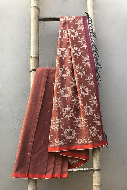 Gargi' Handwoven Extra Weft Cotton Saree-22