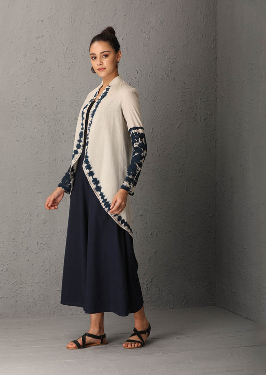 Ivory &Indigo shibori jacket (IDN-23)