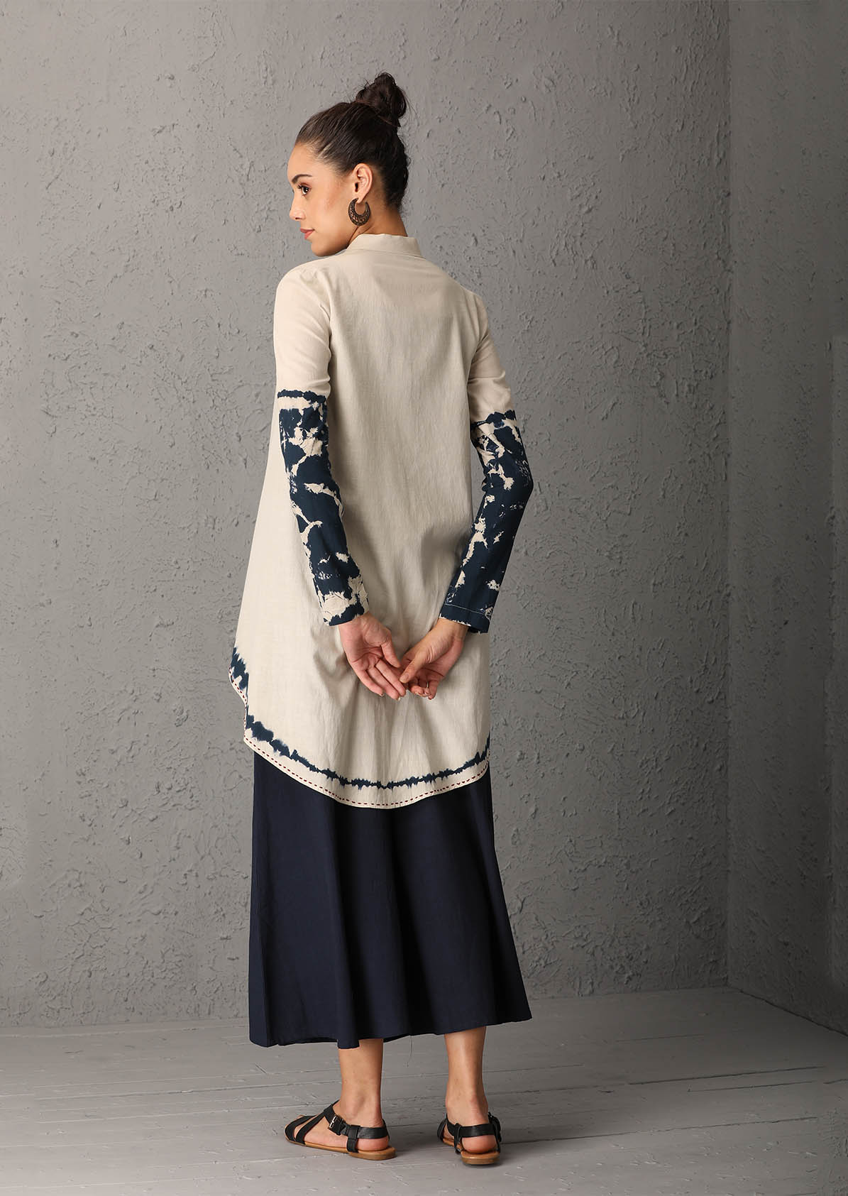 Ivory &Indigo shibori jacket (IDN-23)