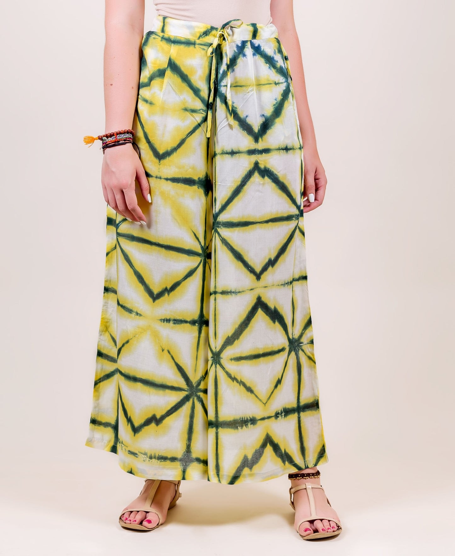Yellow and Blue Tie Dye Palazzo