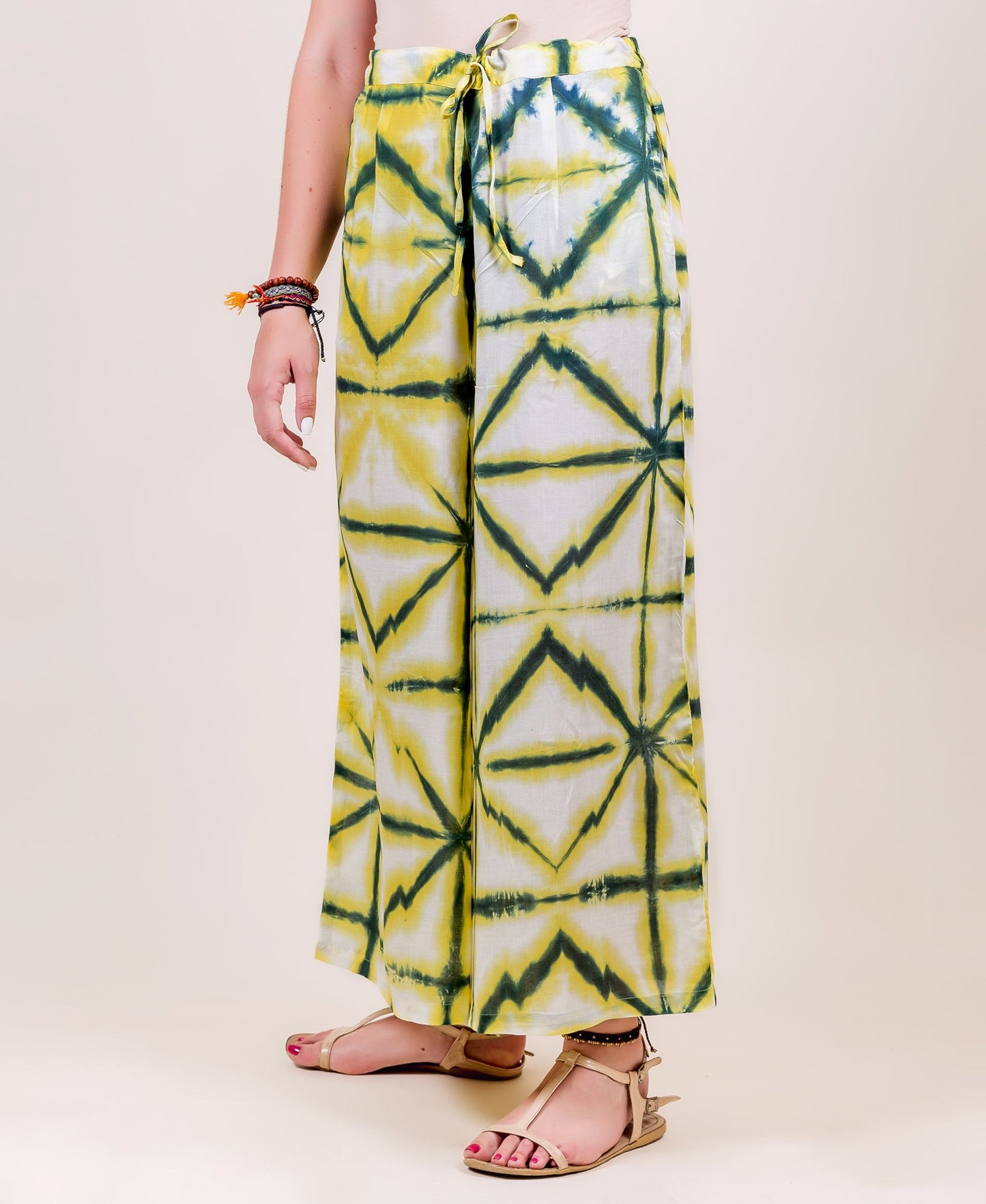 Yellow and Blue Tie Dye Palazzo
