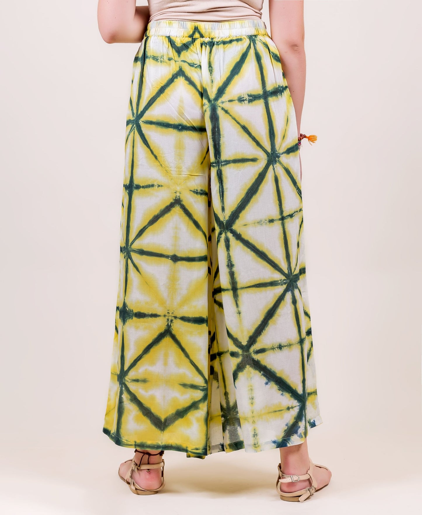 Yellow and Blue Tie Dye Palazzo