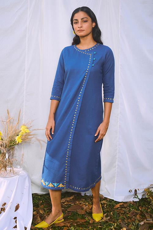 Ethnic Grace' Angarkha Suf Embroidered Kurti