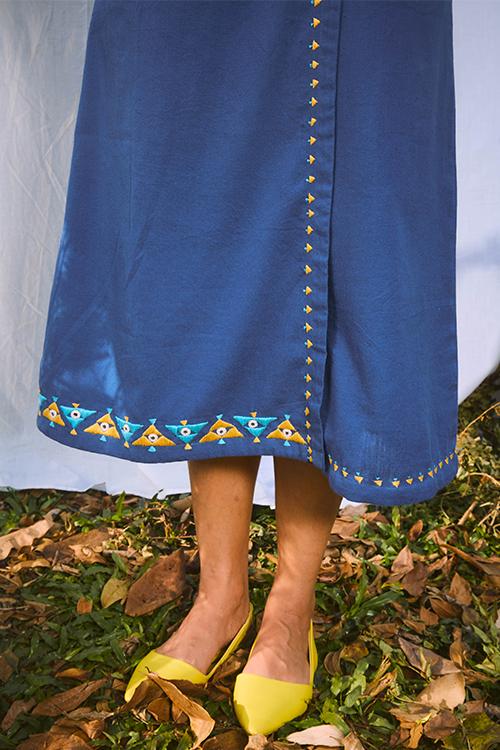 Ethnic Grace' Angarkha Suf Embroidered Kurti