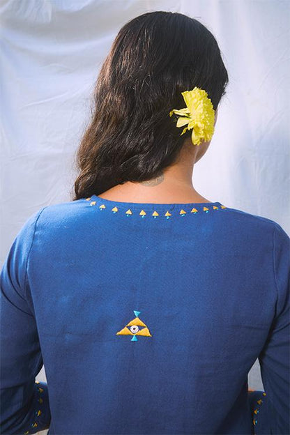 Ethnic Grace' Angarkha Suf Embroidered Kurti