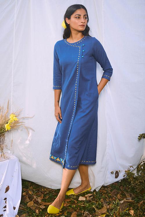 Ethnic Grace' Angarkha Suf Embroidered Kurti