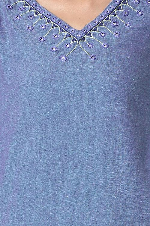 Mehar' Cotton Handloom Embroidery Work Kurta