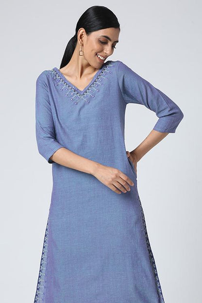 Mehar' Cotton Handloom Embroidery Work Kurta