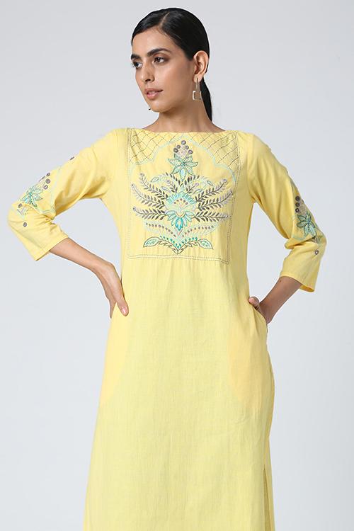 Nargis' Embroidery Work Cotton Kurta