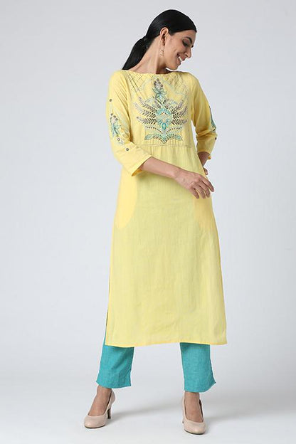 Nargis' Embroidery Work Cotton Kurta