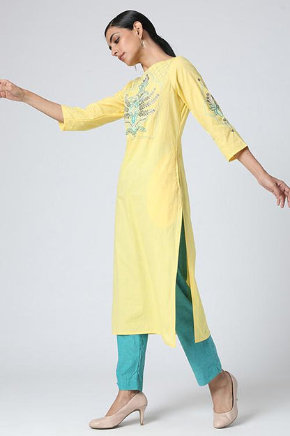 Nargis' Embroidery Work Cotton Kurta