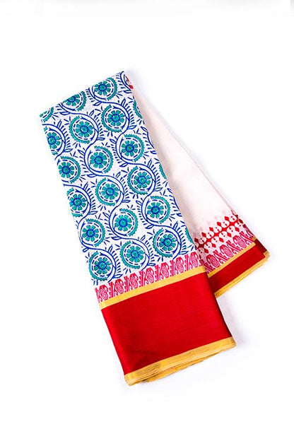 Moya-LAAL PAAD JARI/JAAL BUTA Saree