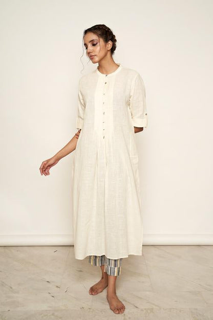 LVLILA-21 Kora blindtucks kurta