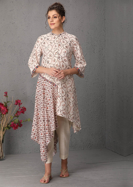 Ivory chintz printed tunic (LW-17) JUST ADDED