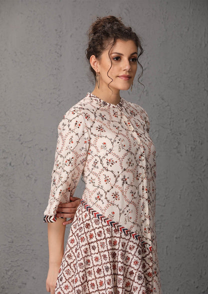 Ivory chintz printed tunic (LW-17) JUST ADDED