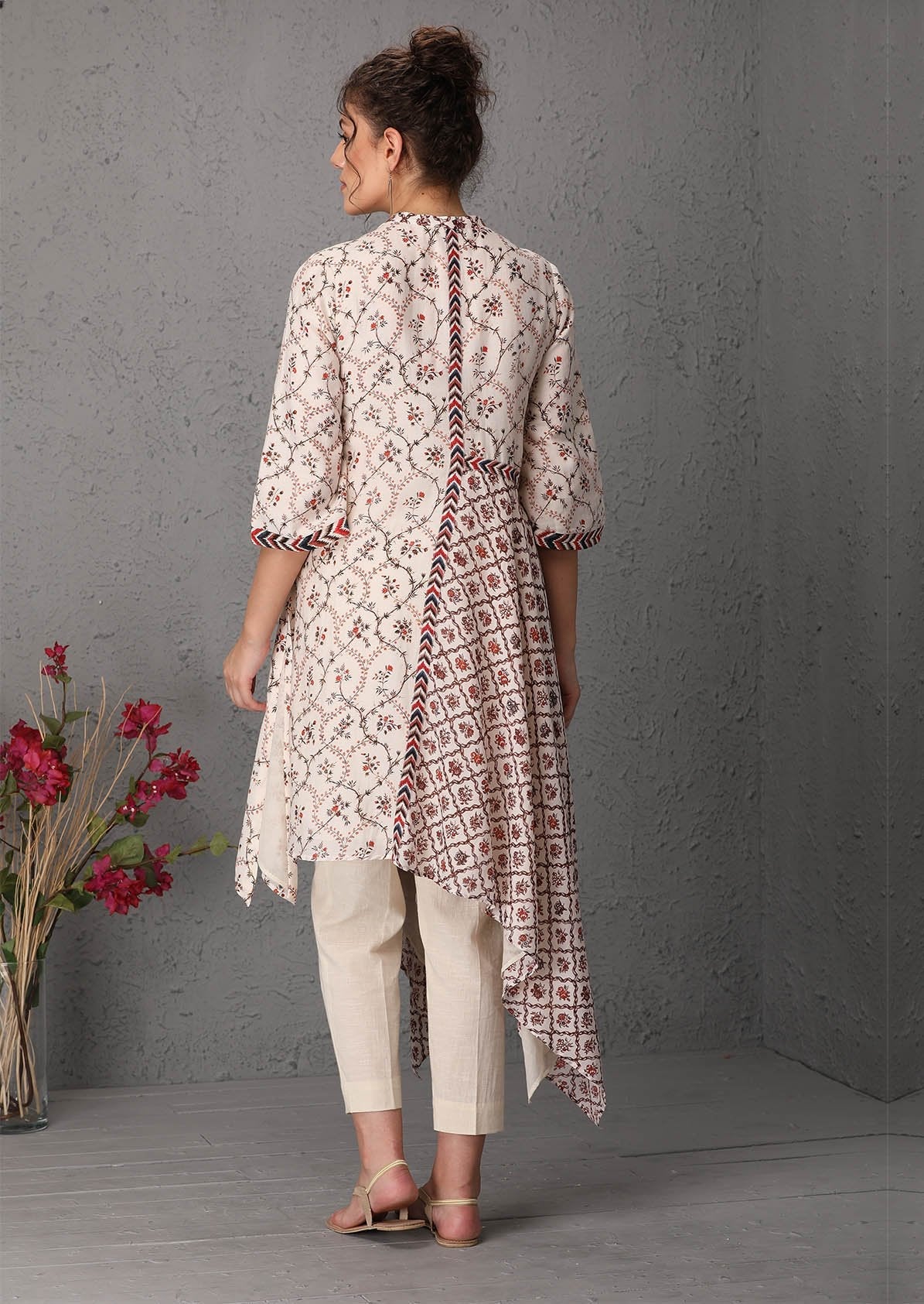 Ivory chintz printed tunic (LW-17) JUST ADDED