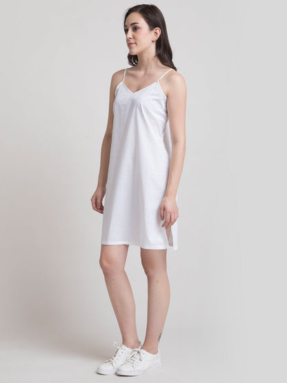 Linen Mandarin Collar Floral A Line Dress - Blue and White