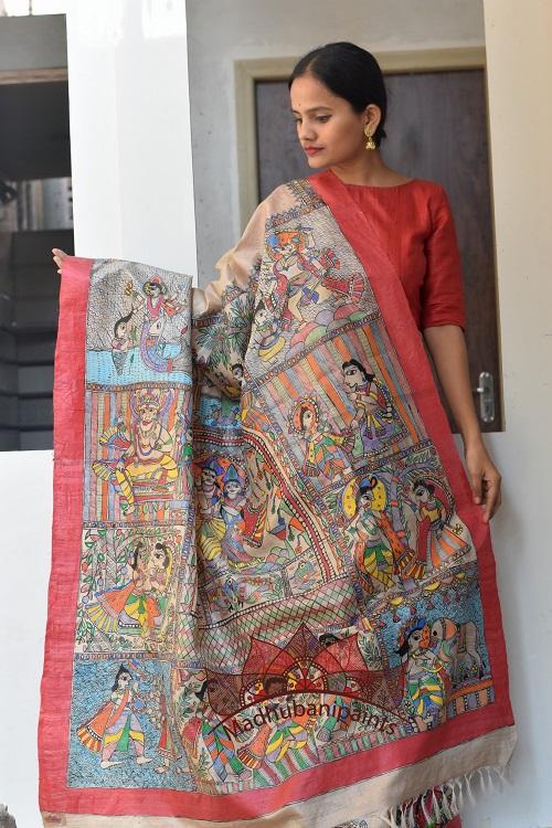 HARI Madhubani painting saree