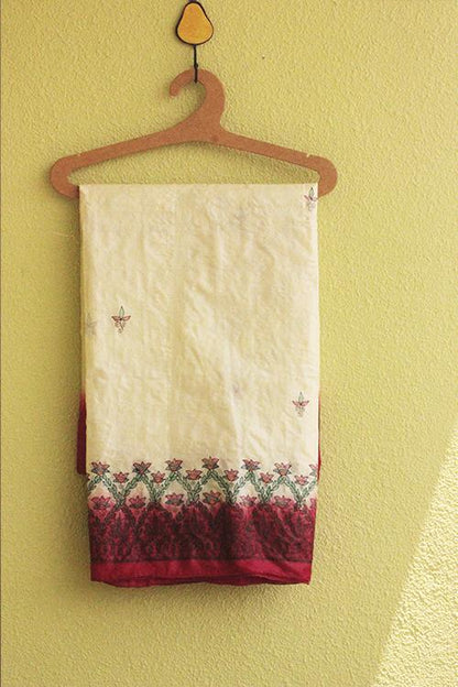 Moya Foliage Hand-painted On Pure Silk Saree