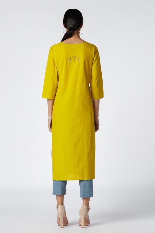 Abundance' Embroidered Cotton Kurta
