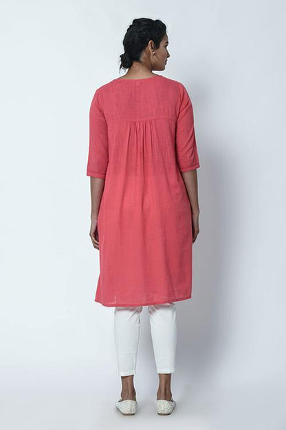Dusty Pink Gathered Kurta