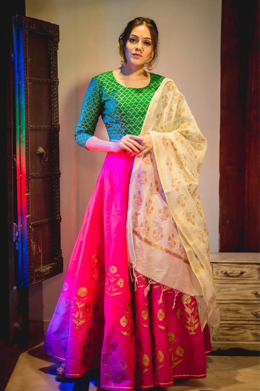 Pakeeza Phool Lehenga with Dupatta (Set of 3)