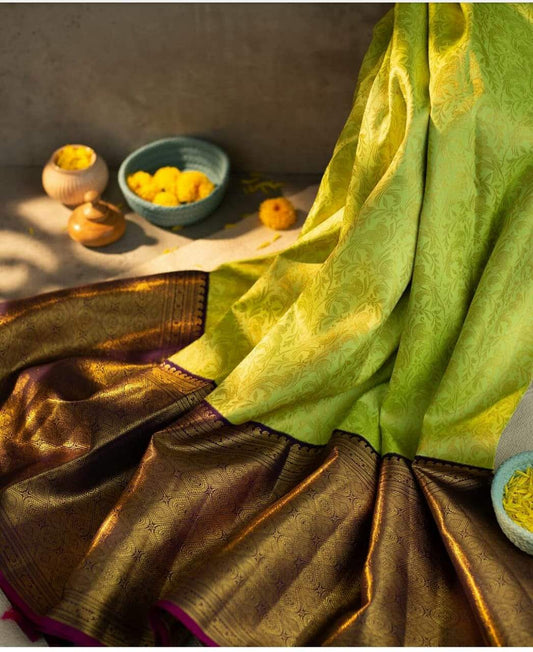 Rich Pallu & Jacquard Work Kanjivaram Saree - Special Wedding Edition