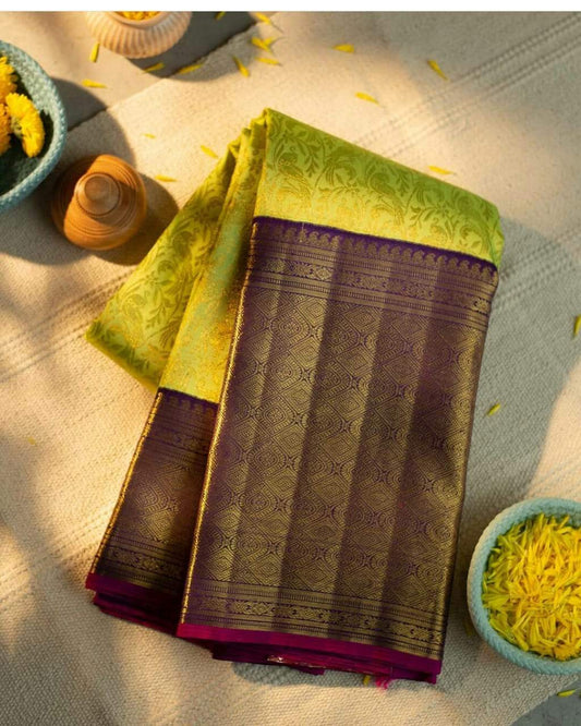 Rich Pallu & Jacquard Work Kanjivaram Saree - Special Wedding Edition