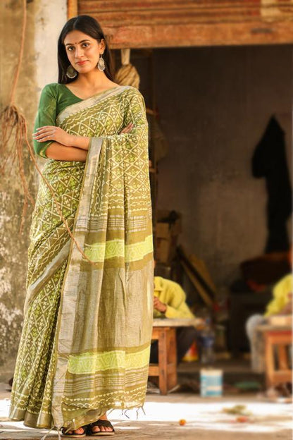 Heena on her Sarees: Kashish Dabu Handblock Print Cotton Slub Saree