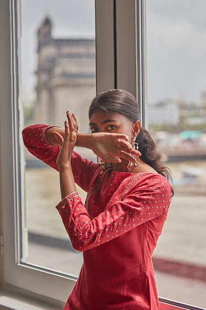 Sunrise Ruby Long Kurta