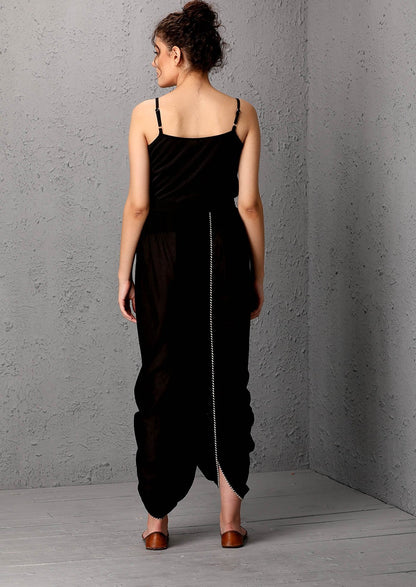 Black dhoti with silver studs (SW-48)