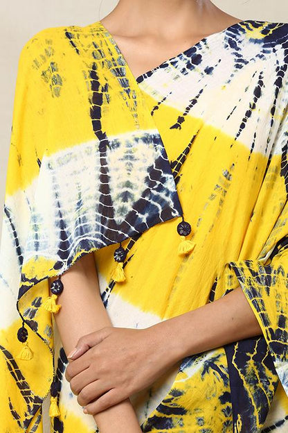Numa' Mirror Work Pure Cotton Tie Dye Saree