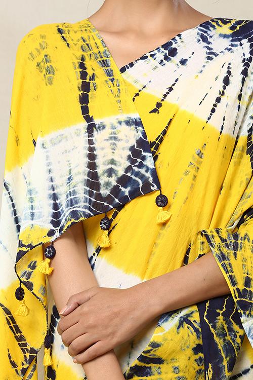 Numa' Mirror Work Pure Cotton Tie Dye Saree