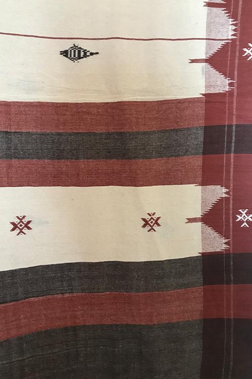 Kotpad' Tribal Odisha Handloom Cotton Saree Beige