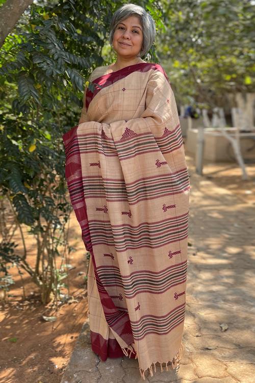 Kotpad' Tribal Odisha Handloom Kosa chandan Saree