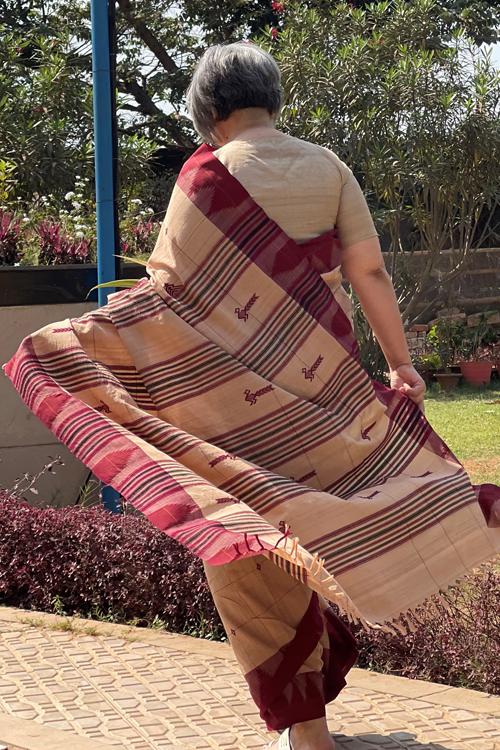 Kotpad' Tribal Odisha Handloom Kosa chandan Saree
