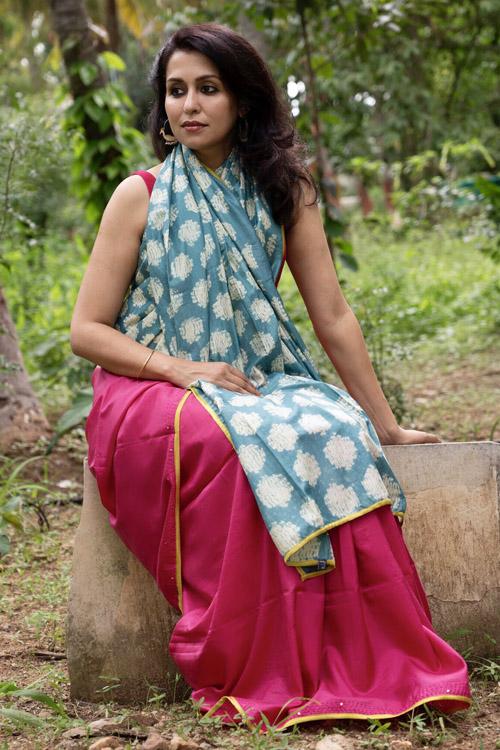 Hand crafted Silk Shibori Sari-25
