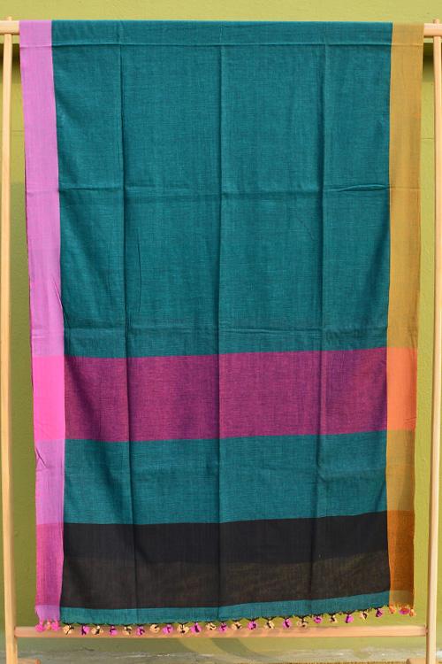 Bengal Handloom Soft Cotton Plain Saree