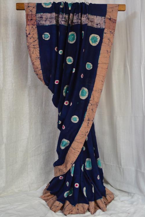 Bengal Handloom Cotton Saree with Kantha Work.