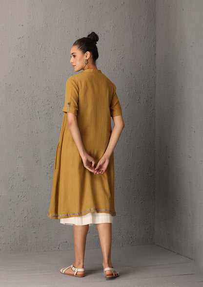 Mustard yellow jacket with white inner (UN-05)