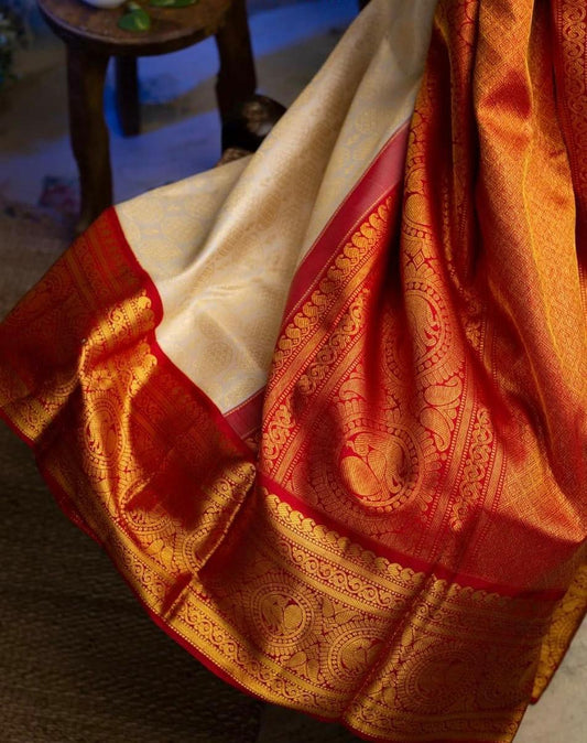Valiba Pure Soft Cotton Silk Finish Saree With Attached Blouse Bengali Saree