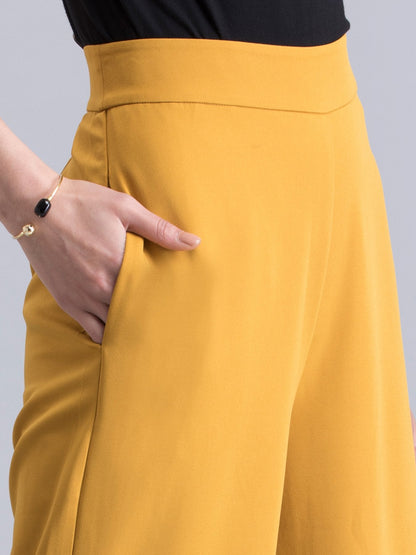 Wide Leg Pants - Mustard