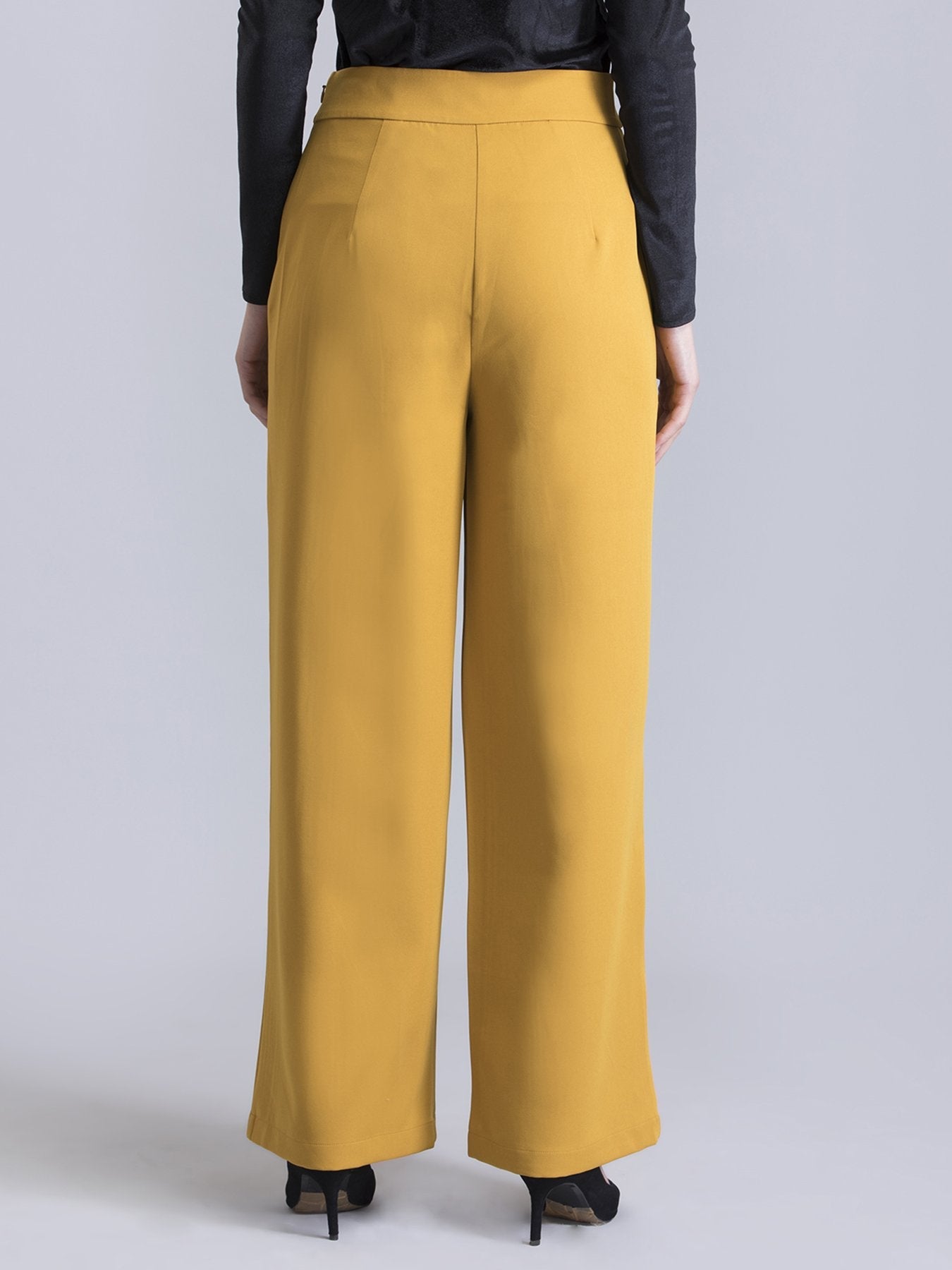 Wide Leg Pants - Mustard