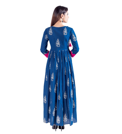 Angrakha Anarkali Fused Floor Length Indo Western  Dress
