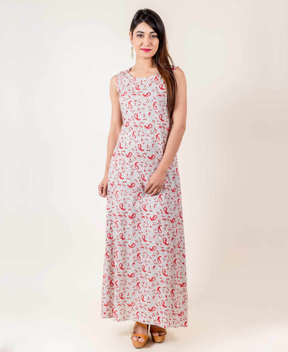 Rust And Light Grey Jacket Style Indo Western Dress