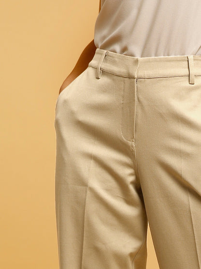 Classic Straight Fit Pants - Beige